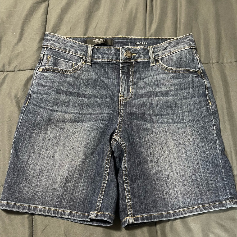 Simply Vera Vera Wang Dark Blue Jean Shorts